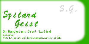 szilard geist business card