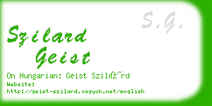 szilard geist business card